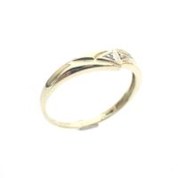 Golden fantasy ring with diamond | 0.005 ct.