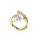 Image 3 of Gold brooch with diamonds; 0.225 ct.