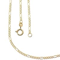 Gold Figaro link chain | 45 cm
