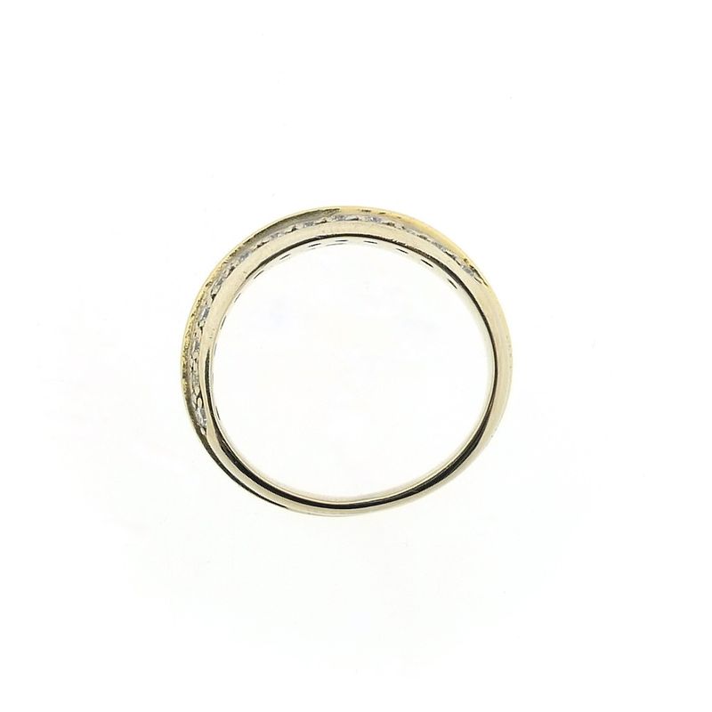 Image 4 of Two-tone gold ring with diamond; 0.26 ct.