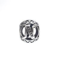 Pandora alphabet charm; Silver; Letter N