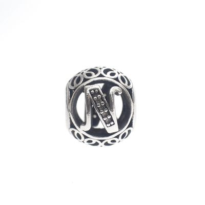 Image 1 of Pandora alphabet charm; Silver; Letter N