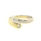 Image 3 of Two-tone gold Toi et moi ring with diamonds; 0.20 ct.