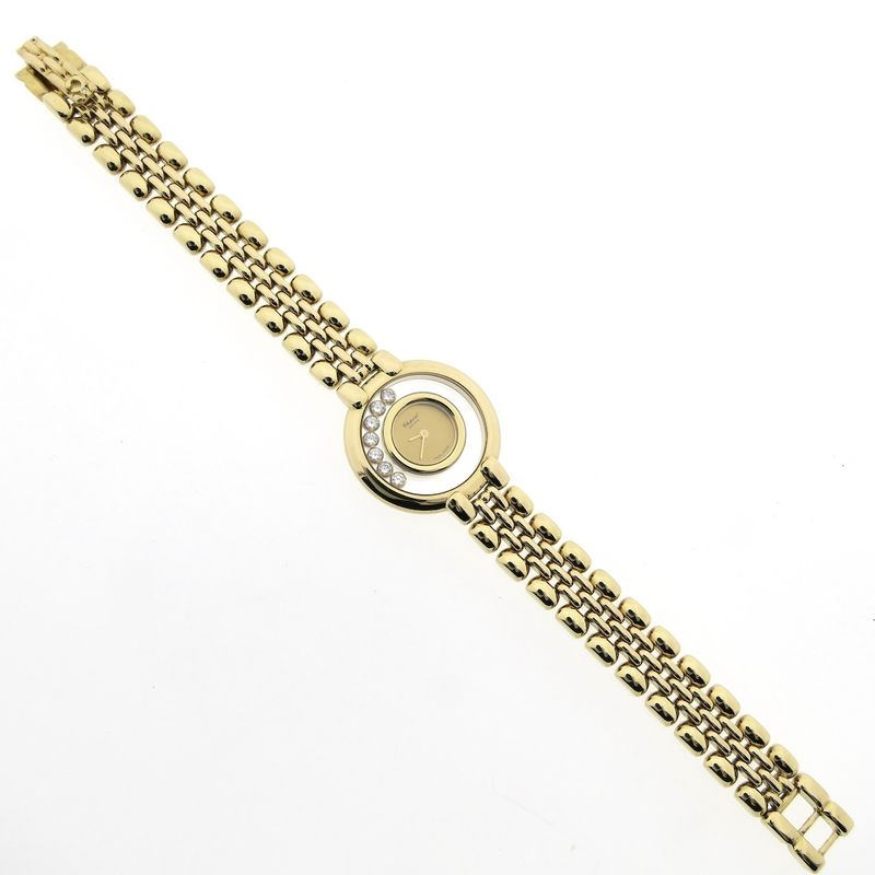 Image 12 of Chopard Happy Diamonds 4101 1; 18k gold women's watch with diamonds