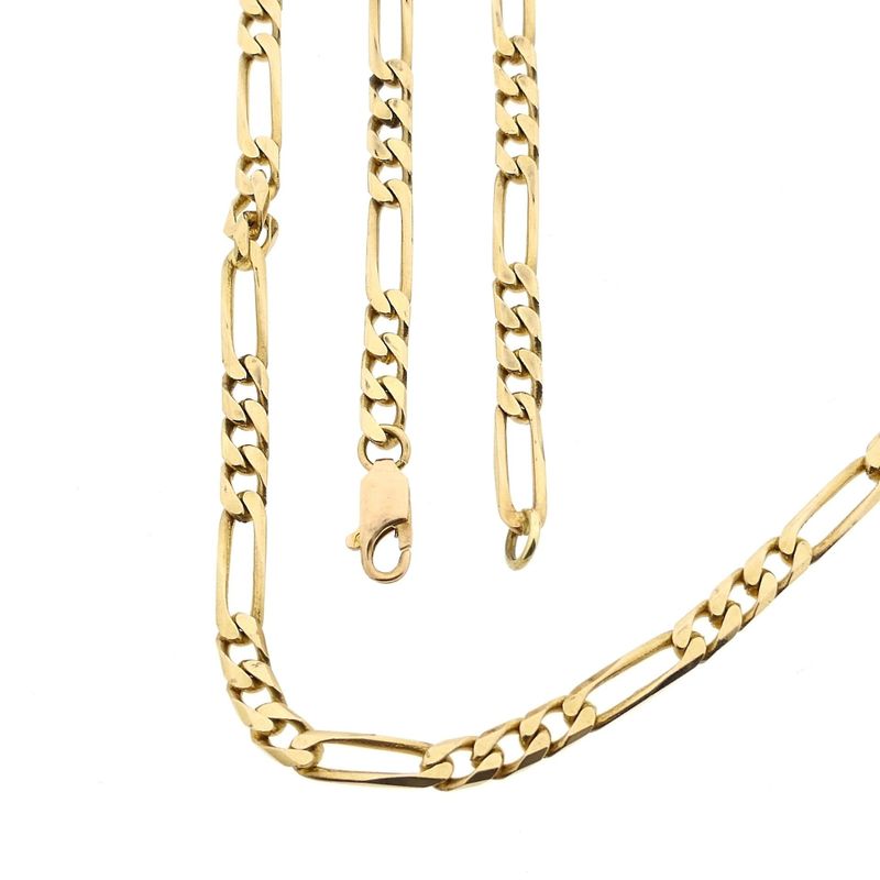 Image 1 of Gold Figaro Chain Necklace