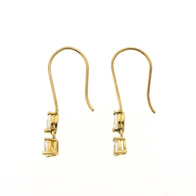 Image 5 of Vintage gold earrings with zirconia