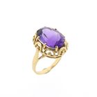 Image 1 of Gold ring with amethyst | Vintage