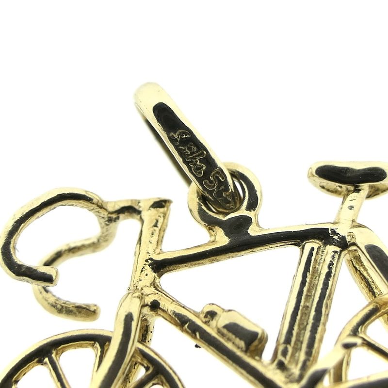 Image 5 of Gold pendant of a racing bicycle