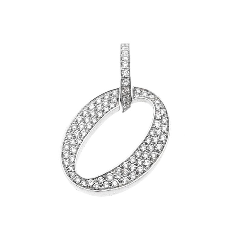 Image 6 of White gold pendant with diamonds; 0.83 ct.