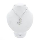 Image 3 of White gold pendant letter J with diamonds 0.345 ct.