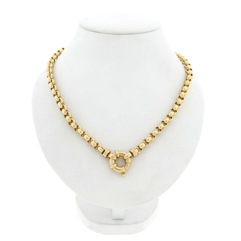Image 1 of Gold Jasseron Necklace; 14 Karat; 46 cm
