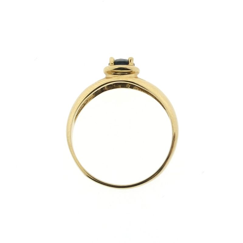 Image 5 of Gold solitaire ring with blue diamond | 0.50 ct.