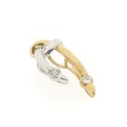 Image 5 of Two-tone gold pendant with diamond | 0.12 ct.