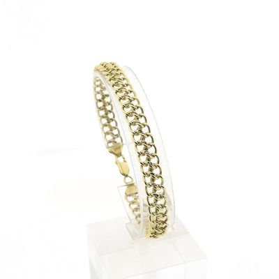 Image 1 of Gold French gourmet link bracelet