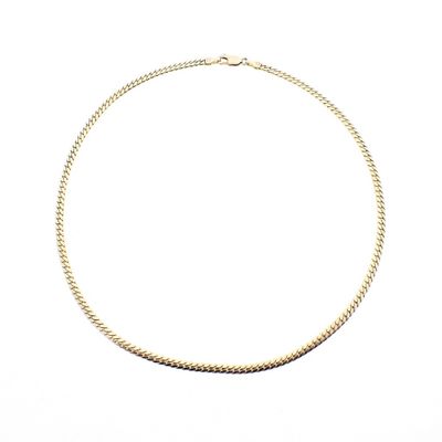 Image 1 of Gold flat gourmet link chain