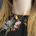 Image 7 of White gold ZINZI pendant with diamond; 0.09 ct.