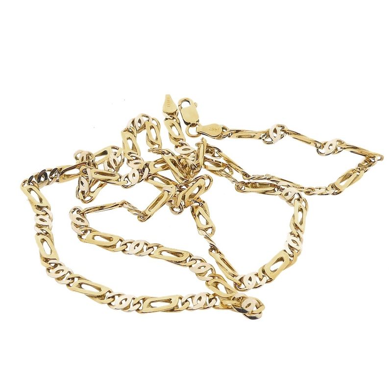 Image 8 of Two-tone gold fantasy link chain | 61.5 cm