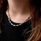 Image 8 of Two-tone gold fantasy link necklace