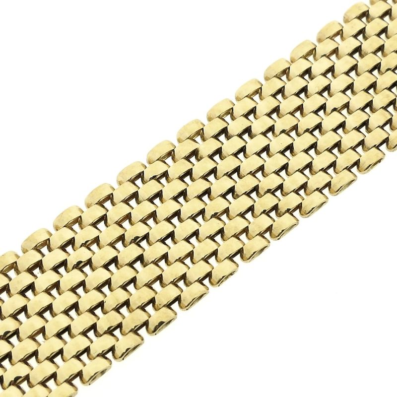 Image 6 of Vintage gold panther link bracelet | 21 cm