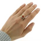 Image 4 of Gold ring with red coral | Vintage