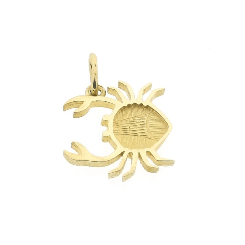 Image 7 of Gold zodiac sign pendant; Cancer
