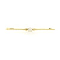 Gold brooch with cultured pearl