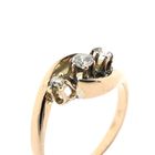 Image 2 of Gold ring with diamonds; 0.19 ct.