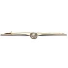 Image 3 of Vintage white gold long narrow brooch with moissanite