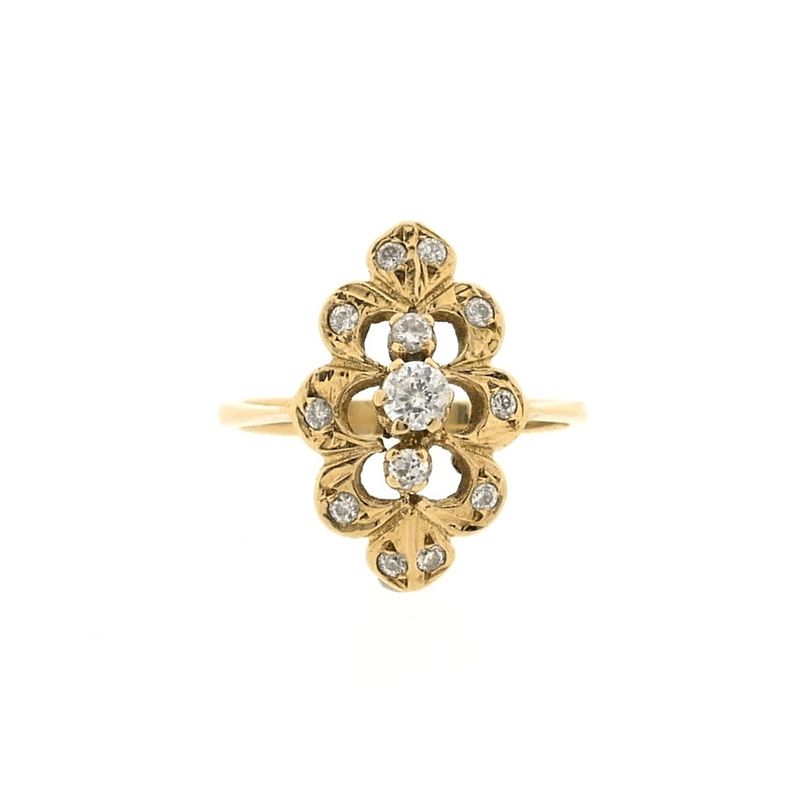 Image 3 of Vintage gold ring with zirconia