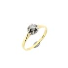Image 1 of Gold solitaire ring with diamond; 0.07 ct.