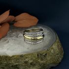 Image 2 of Two-tone gold ring with diamonds; approx. 0.44 ct.