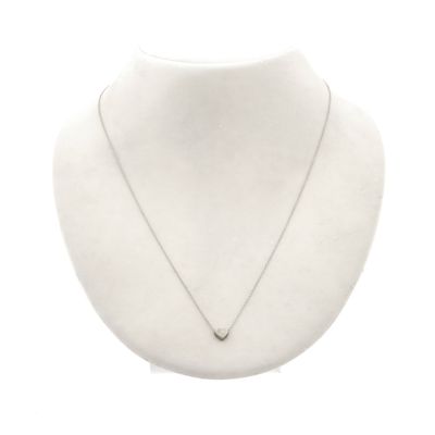 White gold anchor link necklace with fixed pendant Image 1 of White gold anchor link necklace with fixed pendant