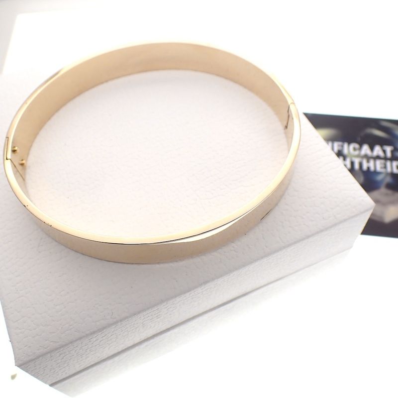 Image 7 of Solid gold wide slave bracelet | Ø 67 mm