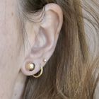 Image 7 of Gold stud earrings with round button