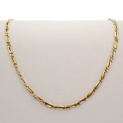 Image 1 of Solid gold fantasy link necklace | 56 cm