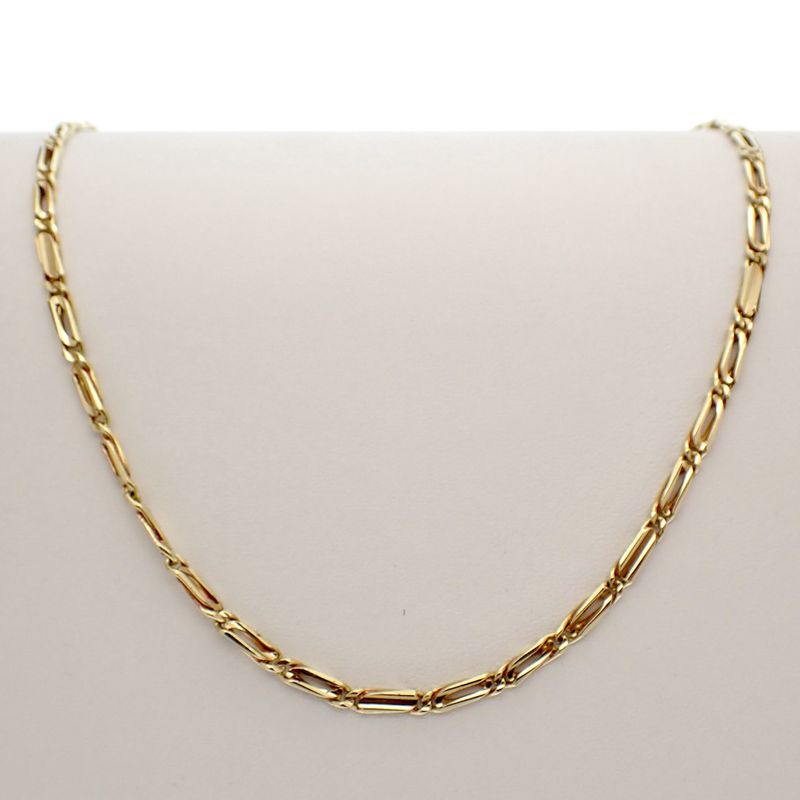 Image 1 of Solid gold fantasy link necklace | 56 cm
