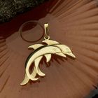 Image 2 of Gold pendant of dolphins