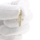 Image 10 of Gold pendant of a cross with zirconia