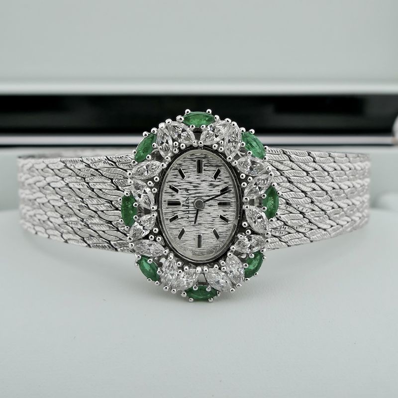 Image 10 of Juvania Geneva 'Cocktail Watch'; 18k white gold women's watch with diamonds and sapphires
