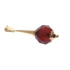Image 4 of Vintage gold cone pendant with garnet
