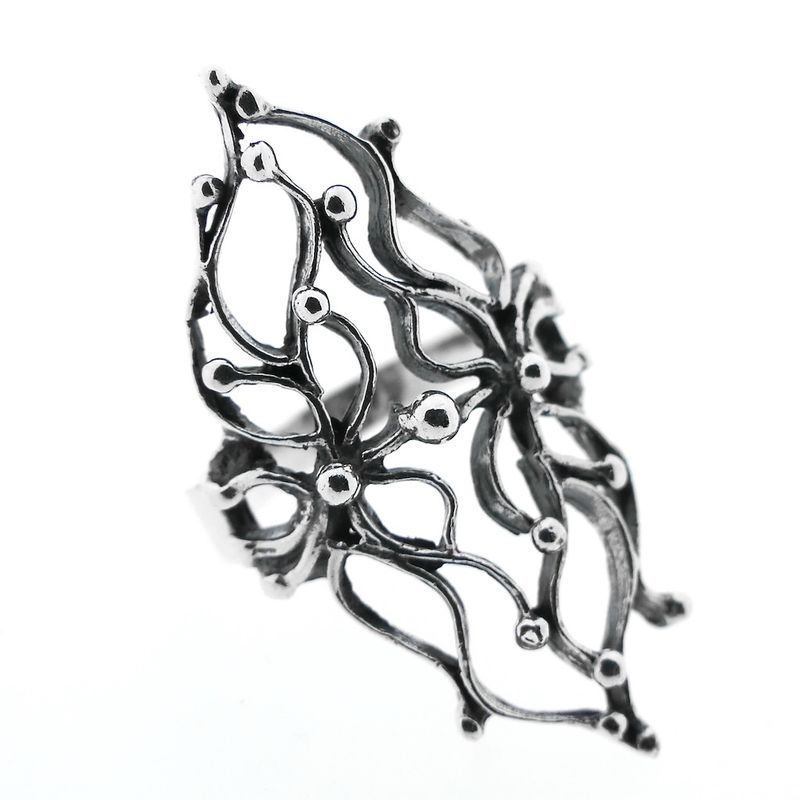 Image 6 of Silver ring with fantasy design