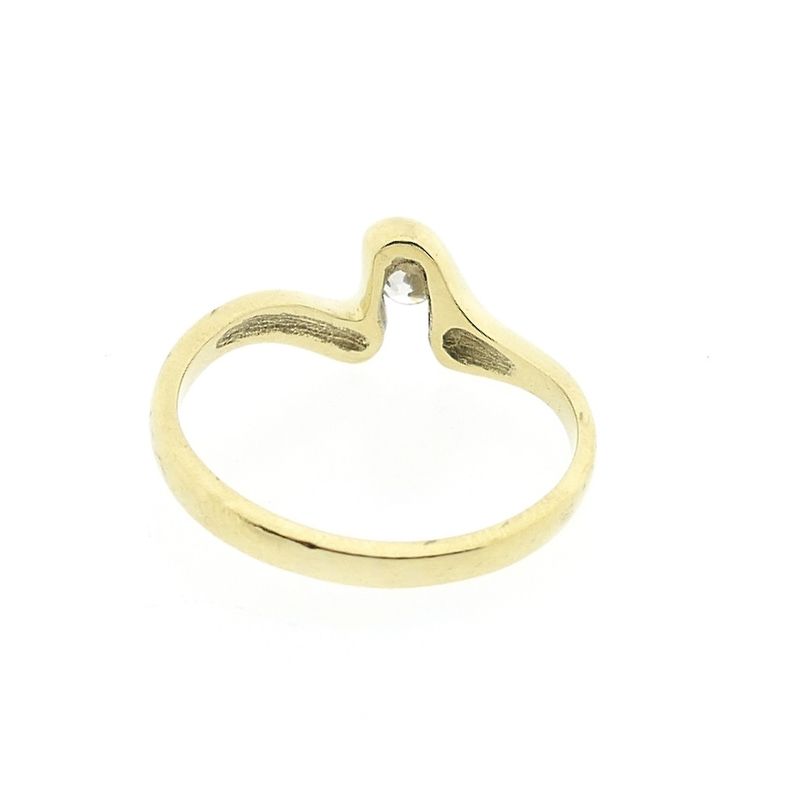 Image 5 of Gold ring with zirconia