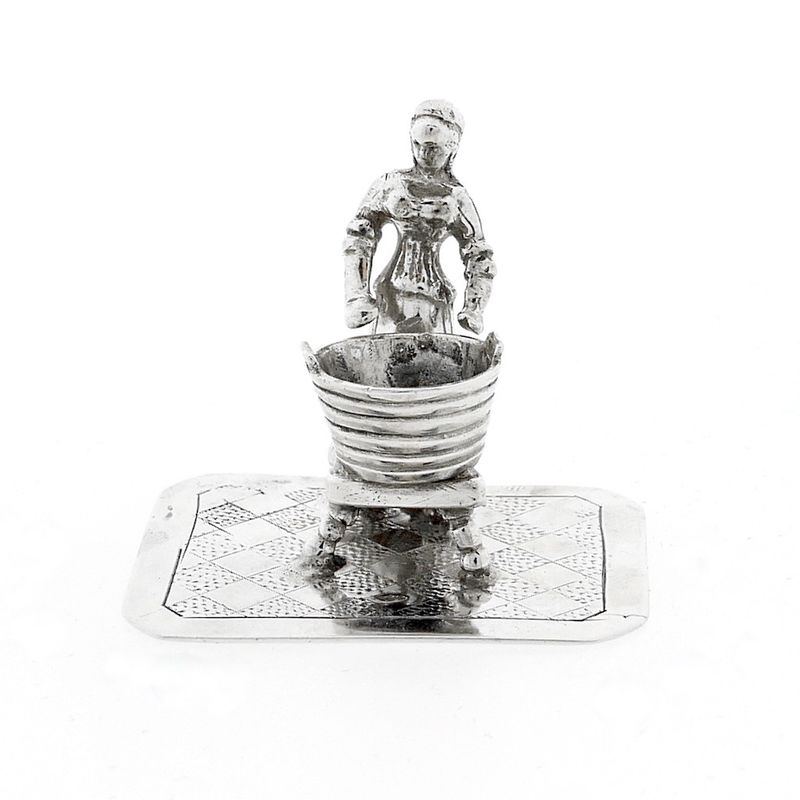 Image 4 of Antique Amsterdam silver statuette of a lady