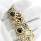 Image 5 of Antique gold boat bracelet with garnet