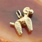 Image 2 of Gold pendant of a dog | Miniature Schnauzer