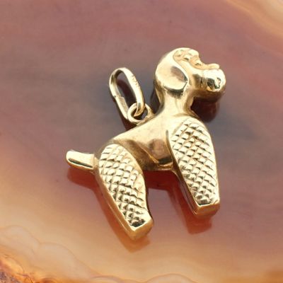 Image 2 of Gold pendant of a dog | Miniature Schnauzer