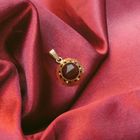 Image 2 of Vintage gold pendant with carnelian