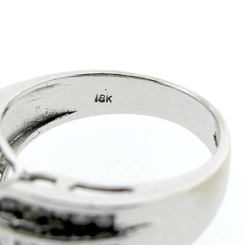 Image 4 of White gold ring with a cluster of diamonds; 0.70 ct.