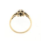 Afbeelding 6 van Gouden ring met saffier en diamant; 0,04 ct.