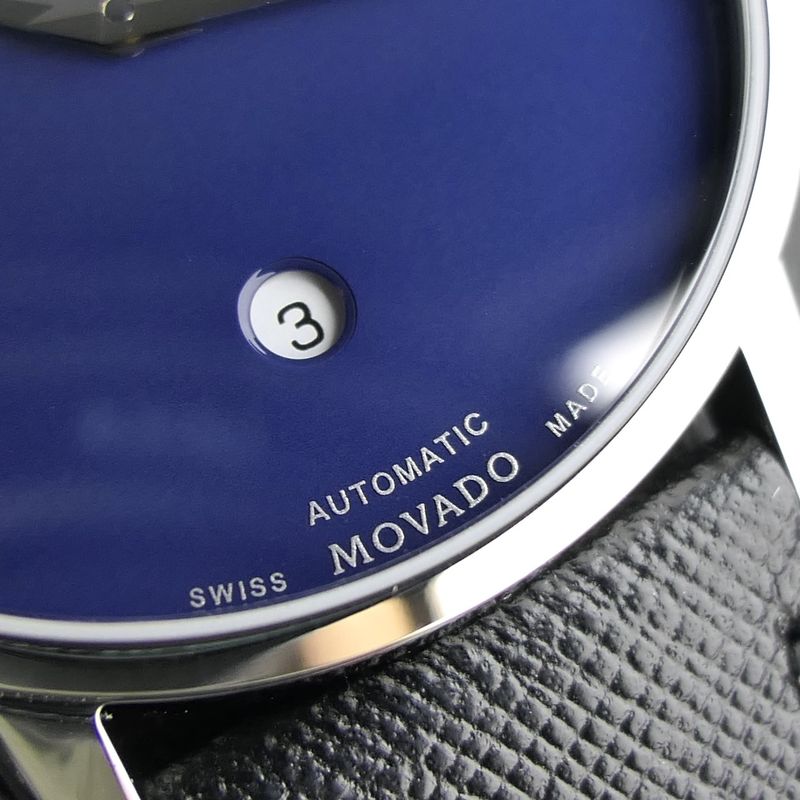 Image 4 of Movado Museum Classic; Automatic men's watch with blue dial; 0607565